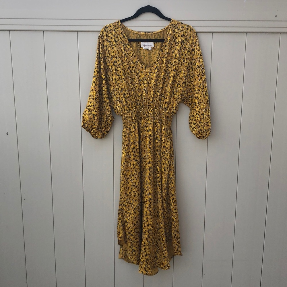 Anthropologie boho yellow dress